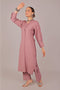 Veshbhoshaa Bluesaanchi Women'S Rosewater Kurti With Trouser Pajama Set